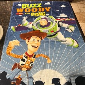Buzz and woody beach towel